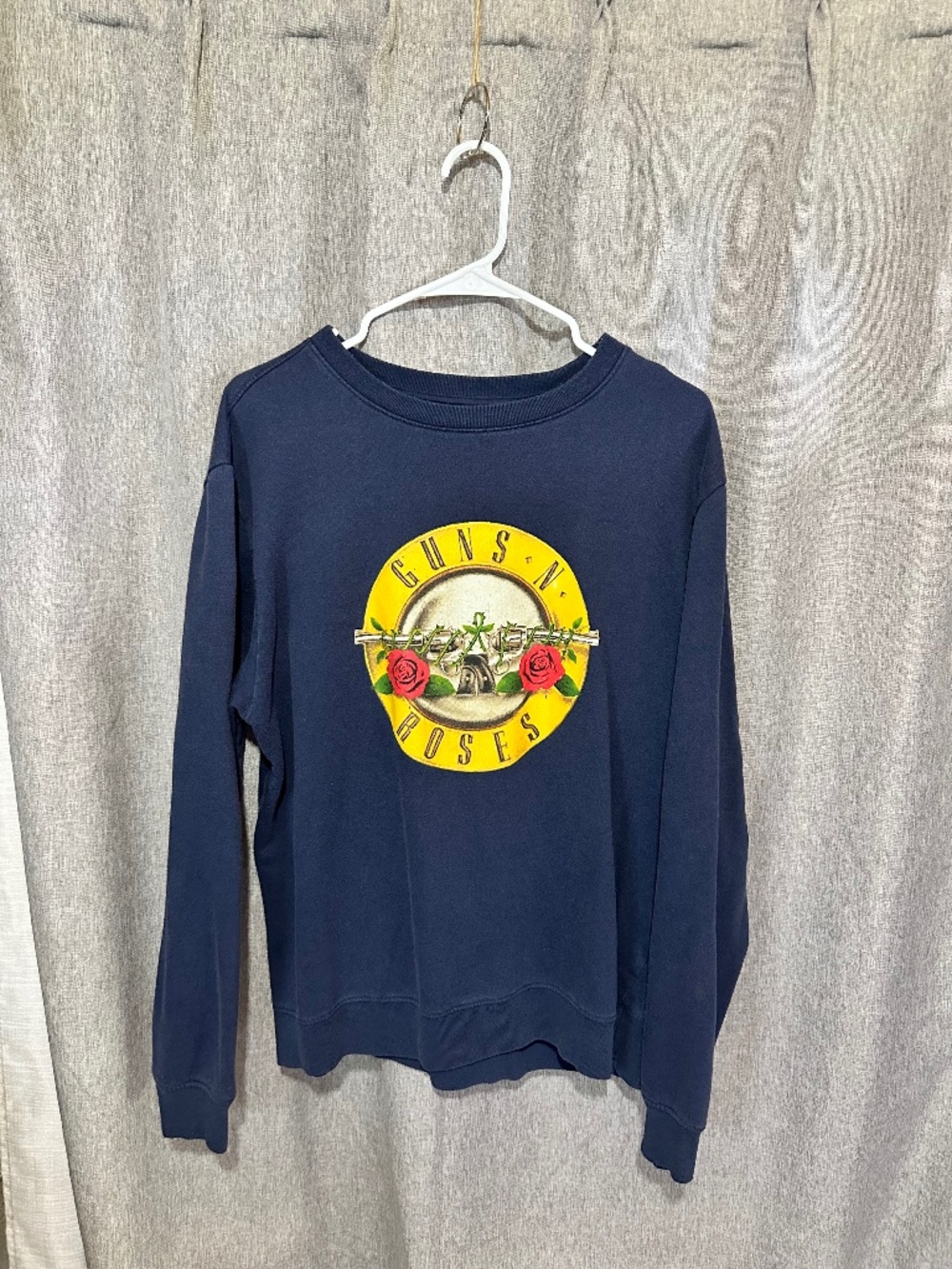 Guns N' Roses Navy Blue Classic Bullet Logo Graphic Crewneck Sweatshirt - Size M
